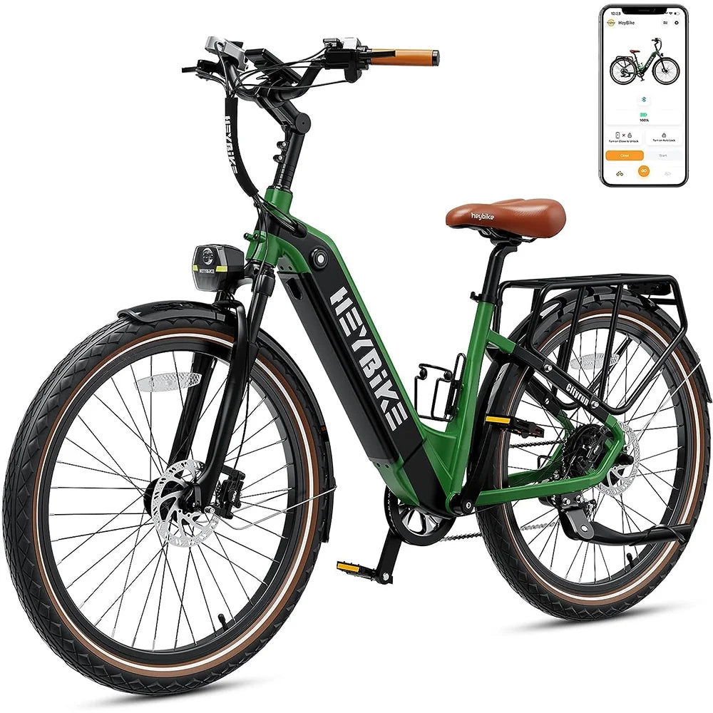 500W 26 Electric Hybrid Bike with 48V 15Ah Removable Battery, Black E4303