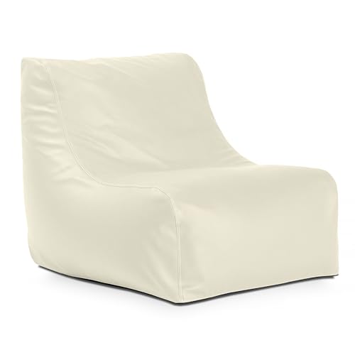 Black & White Stripes Outdoor Bean Bag Chair L36628