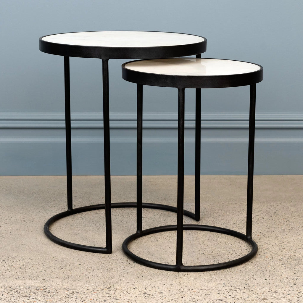 Round Marble Nesting Tables I387