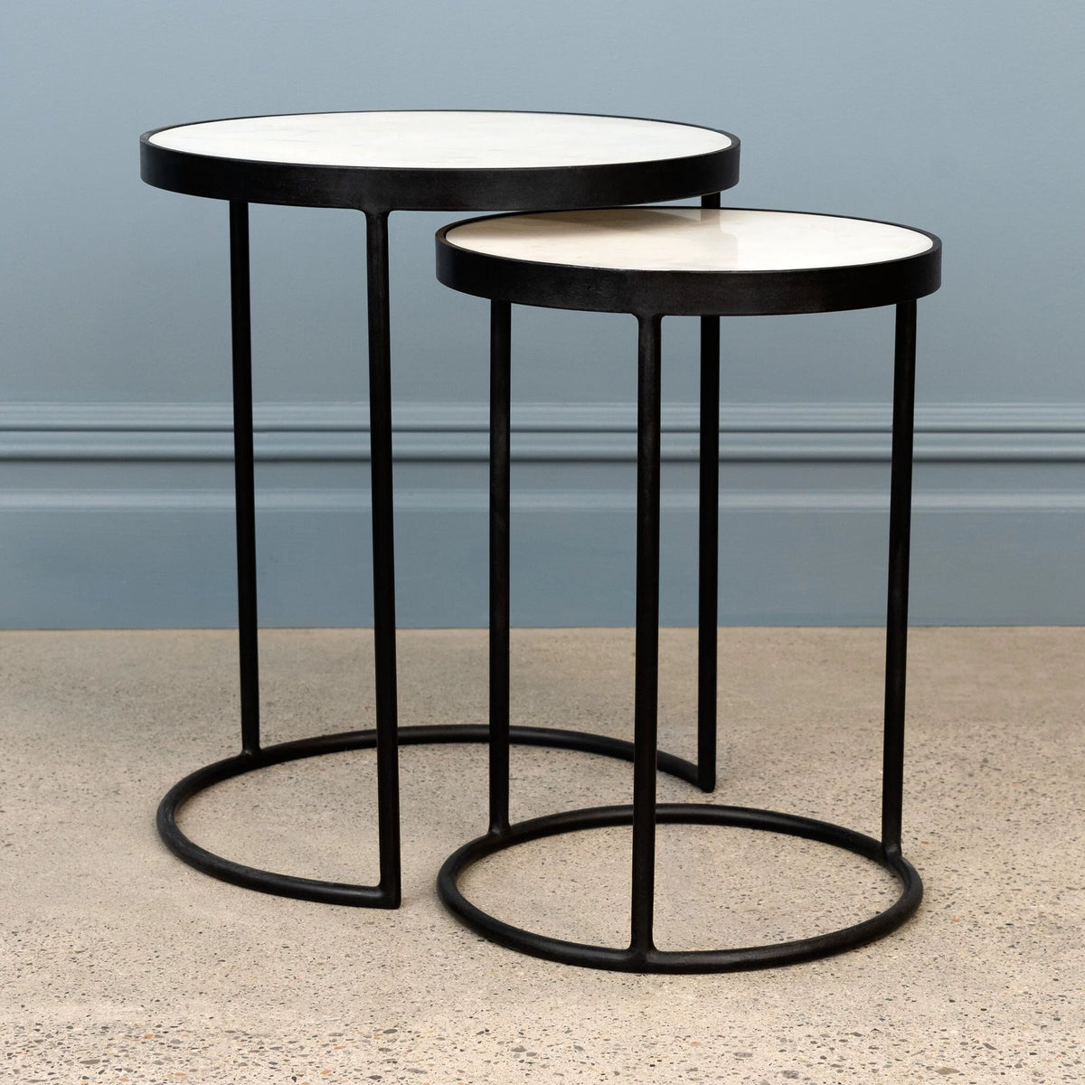 Round Marble Nesting Tables I387