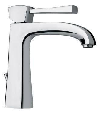 Chrome Single Hole Low-Arc Bathroom Faucet N878874