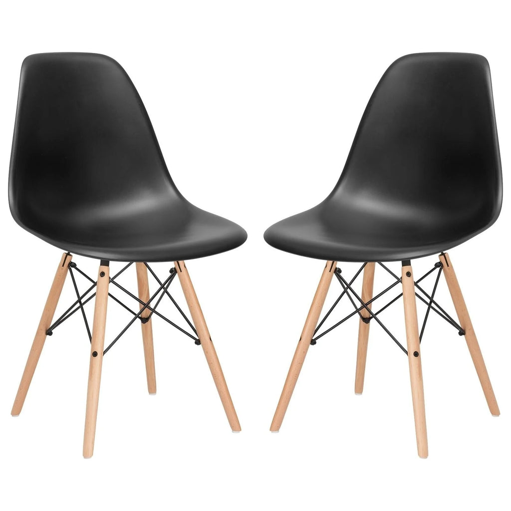 Blue Kids Chair with Wood Legs Set of 4 S936207