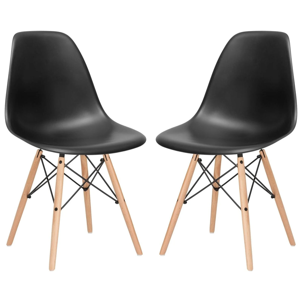 Blue Kids Chair with Wood Legs Set of 4 S936207