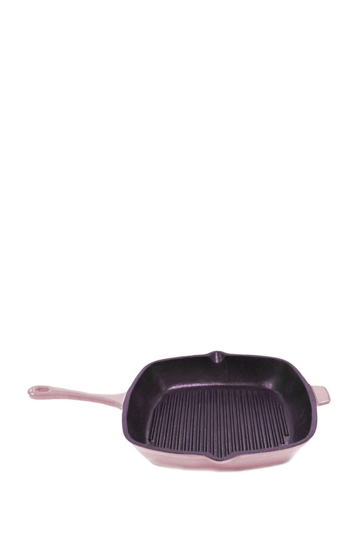 Pink Cast Iron Square Grill Pan O209615