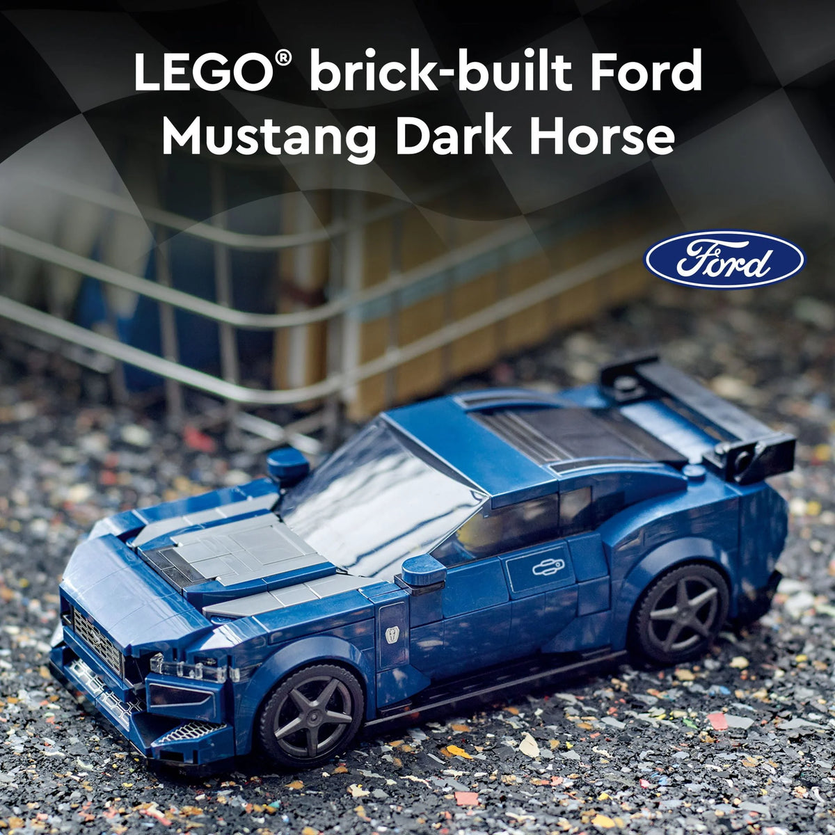 Buildable Blue Sports Car Toy Set V2631
