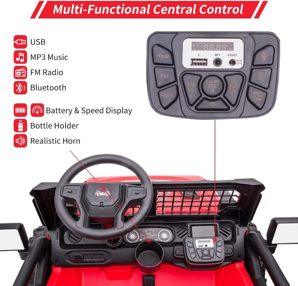 24V Ride on Car with Remote Control 2 Seats SUV Y397