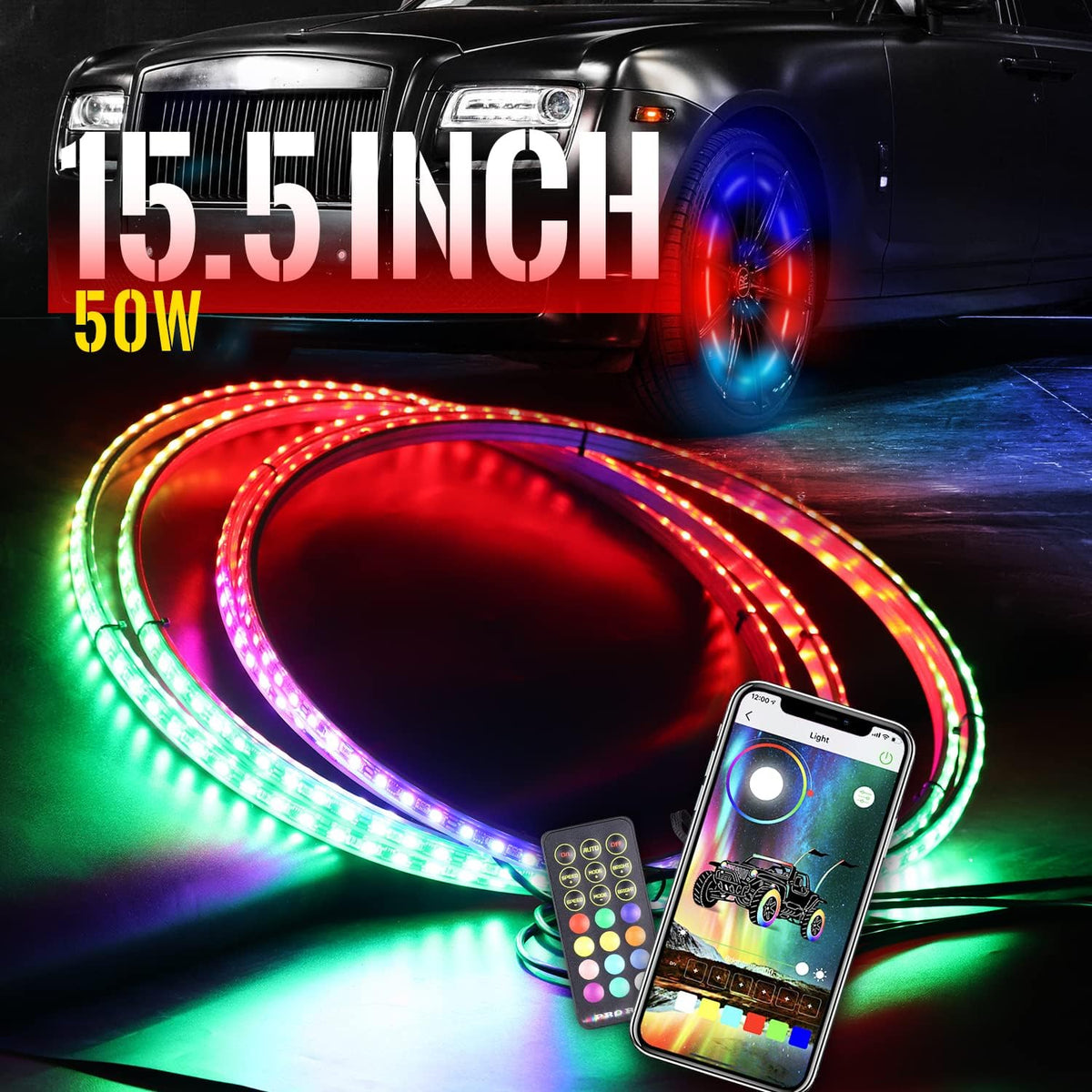15.5inch LED Wheel Ring Light Kit with Turn Signal and Braking Function Y119