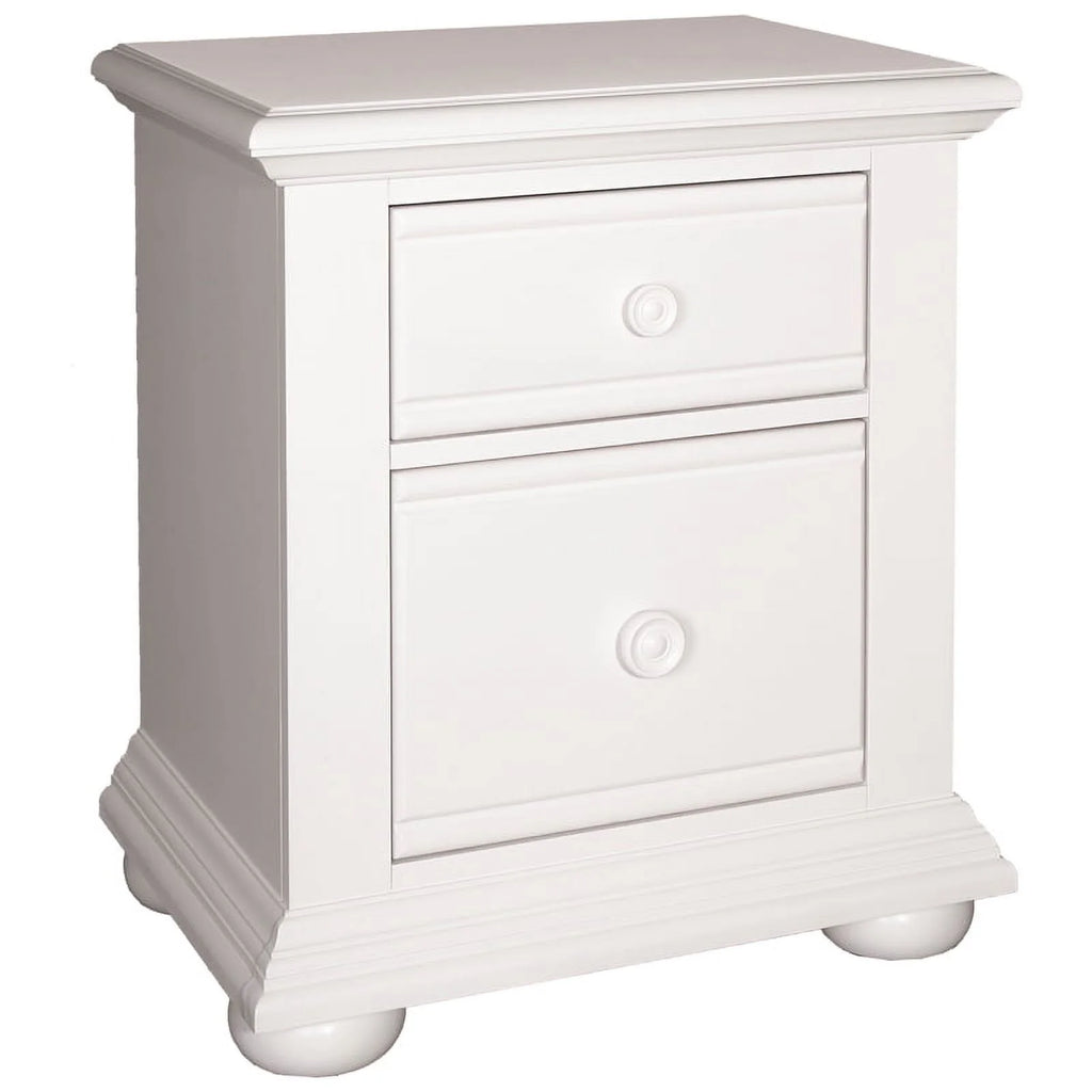 White 2 Drawer Night Stand L498