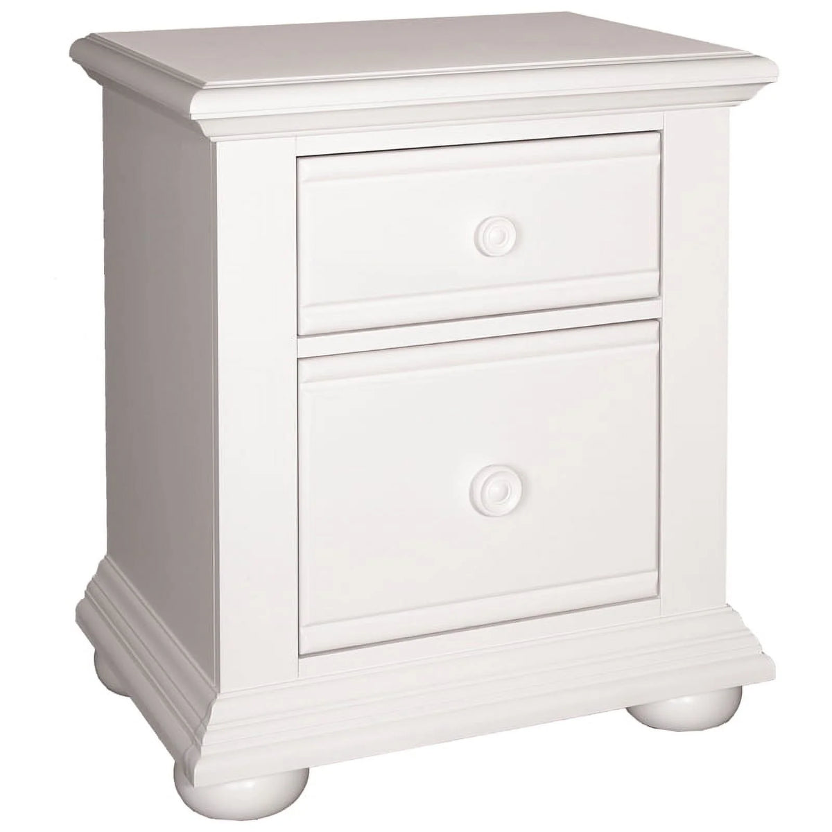 White 2 Drawer Night Stand L498