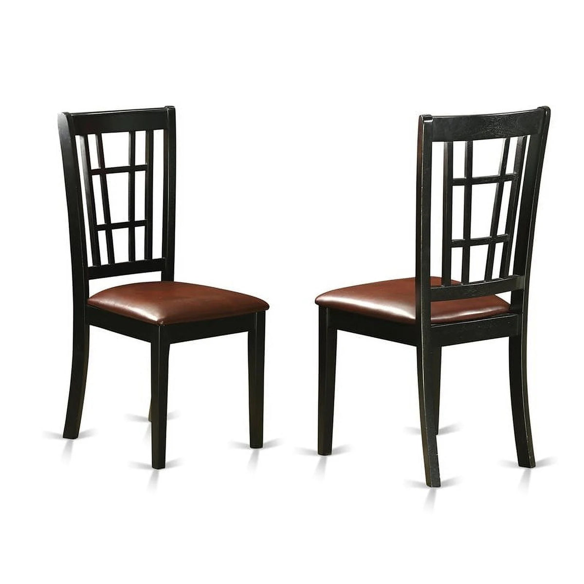 9-piece Wood Dining Table and Chair Set in Black M82424
