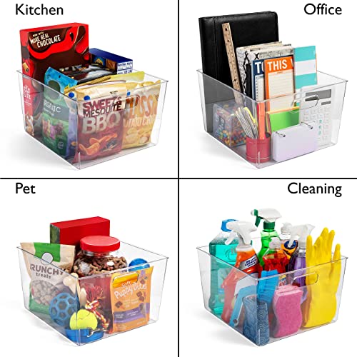 Clear Plastic Storage Bins 2 Pack N756881