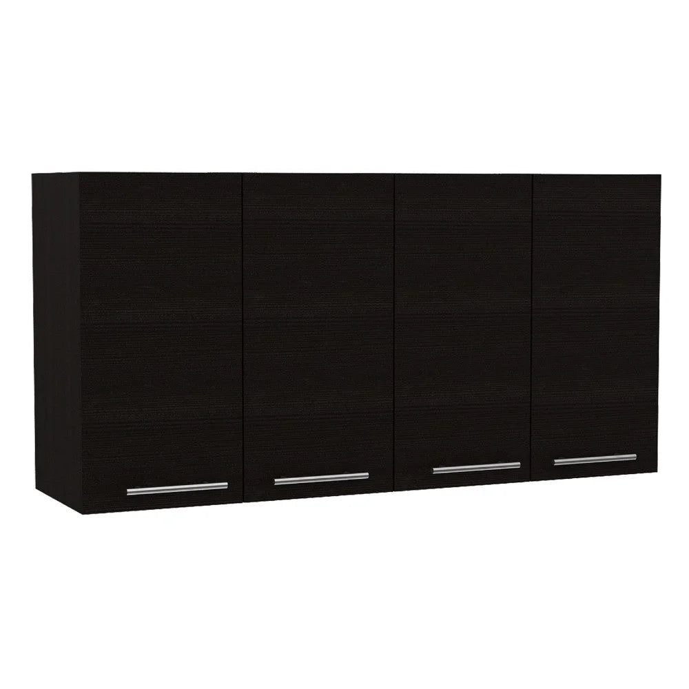 Black Wengue Finish Four Doors Kitchen Cabinet C32655