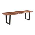 66" Live Edge Solid Wood Dining Bench Z70737