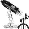 3 in 1 USB Digital Microscope 1600X Handheld with Rotating Base and 8 LED Lights Y345