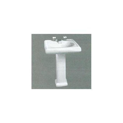 White 8 inch Pedestal Lavatory R2580
