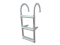 White 3 Steps Aluminum Polyethylene Boat Boarding Ladder H803