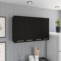 Black Wengue Finish Four Doors Kitchen Cabinet C32655