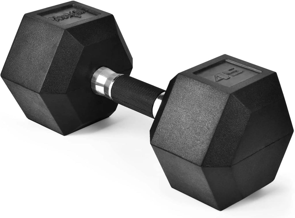 50 lbs Hex Rubber Grip Dumbbell J681