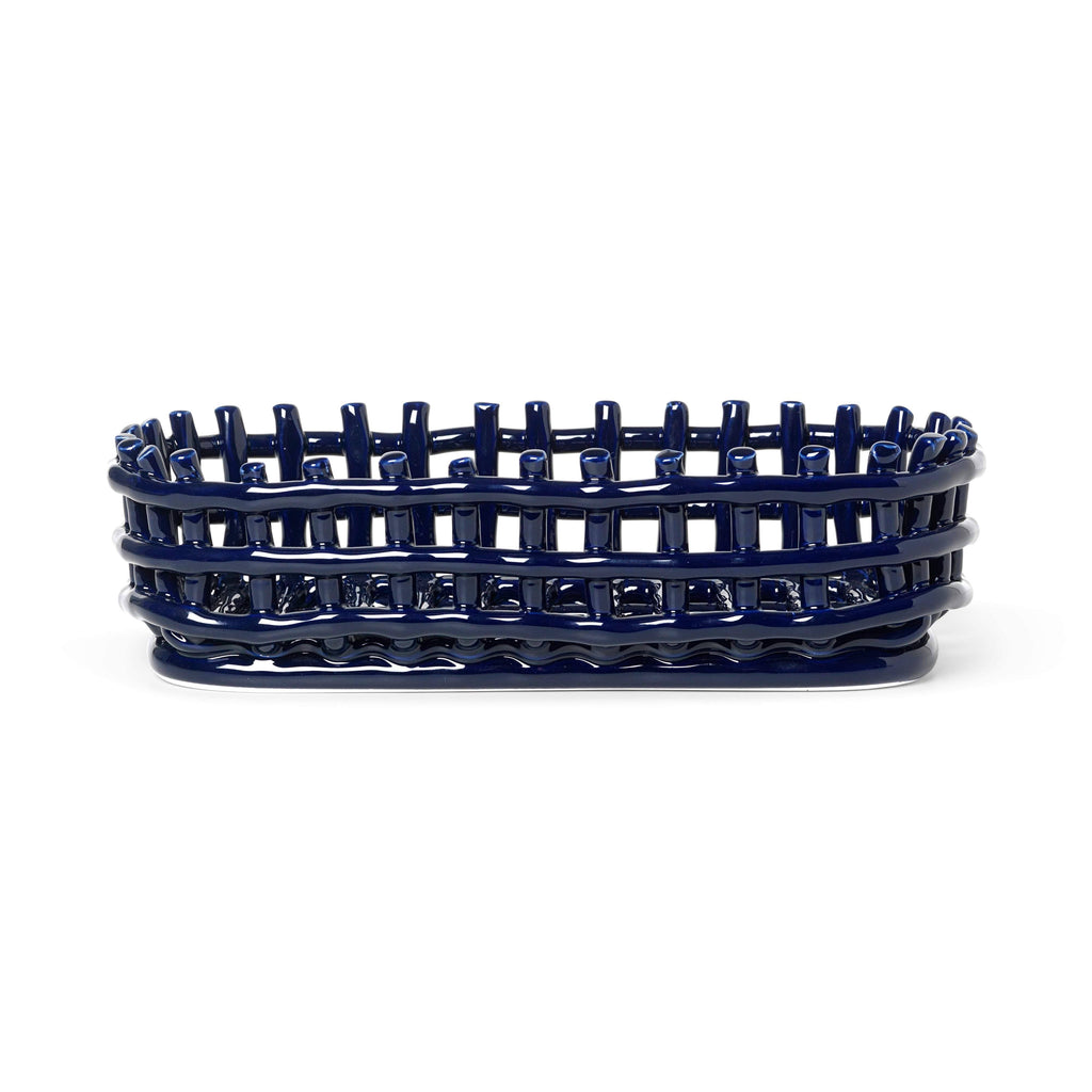 Ceramic Basket Oval G238121