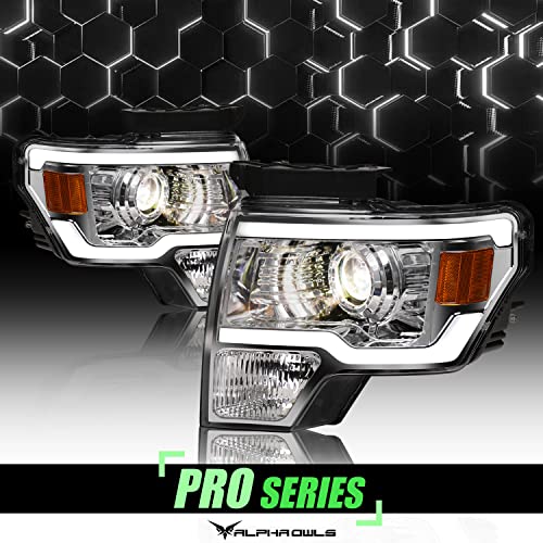 Black Projector Headlights with LED Bar O411238