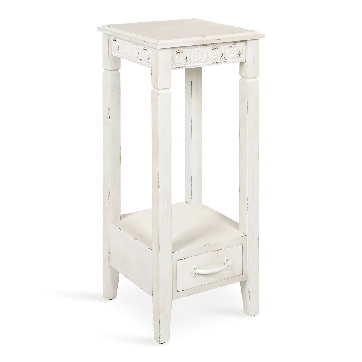 Soft White Wood Accent Table or Plant Stand C781526