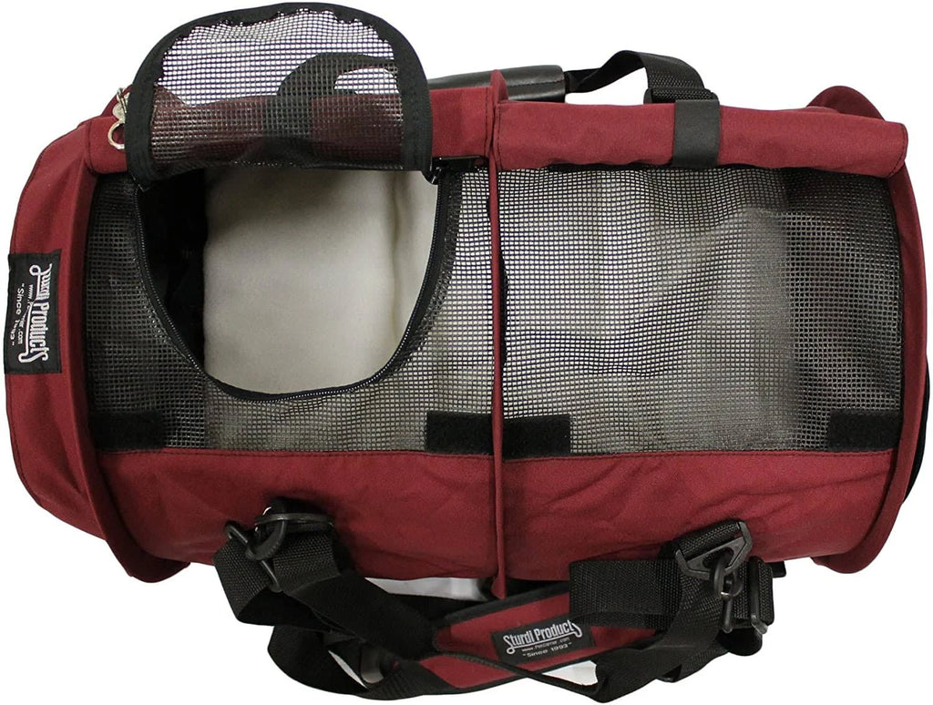 Flexible Height Pet Carrier Large Bordeaux D9239