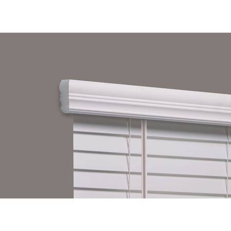 Cordless Faux Wood Blind, white, 68-1/4x22w x 6 A4978