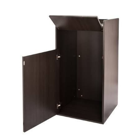 Black 40 Gallon Wood Trash Can Enclosure R28557