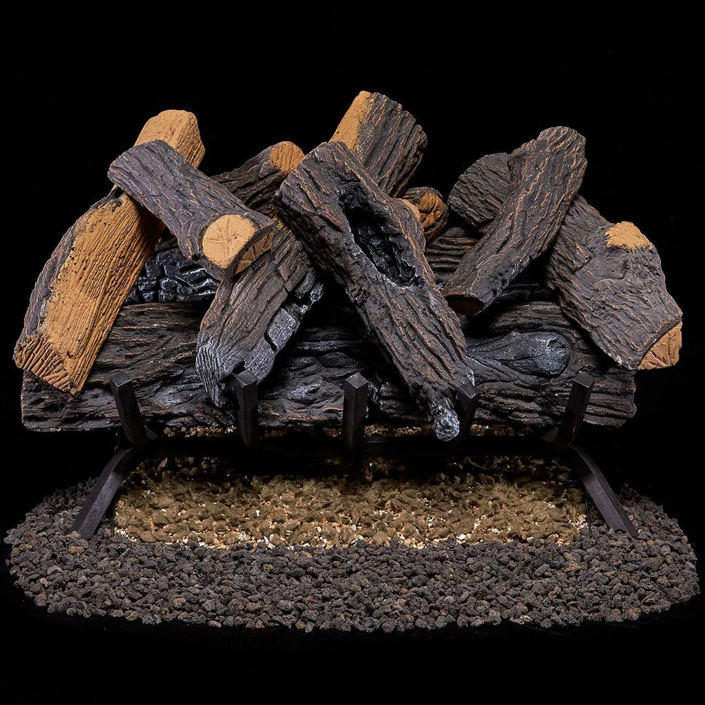 Vented Natural Gas Fireplace Log Set, 55,000 BTU, 24 inch M24524
