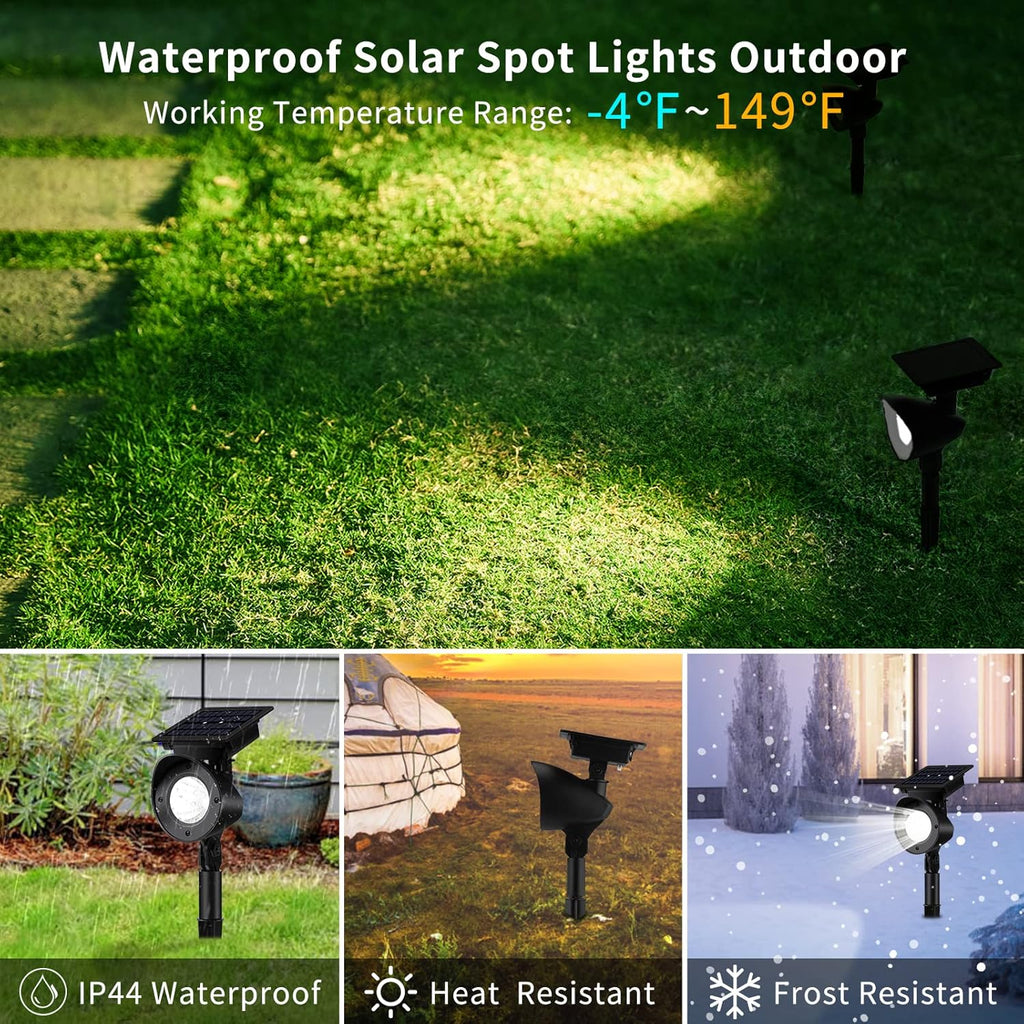 Waterproof 360° Adjustable Solar Spot Lights 4 Pack Warm White A4001