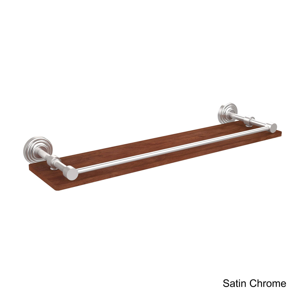 22 in. Solid IPE Ironwood Shelf with Gallery Rail Oil Rubbed Bronze J207