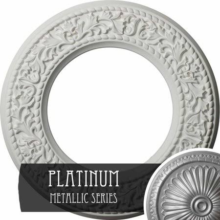 12x22OD x 1x22P Hand-Painted Pewter Ceiling Medallion D897366