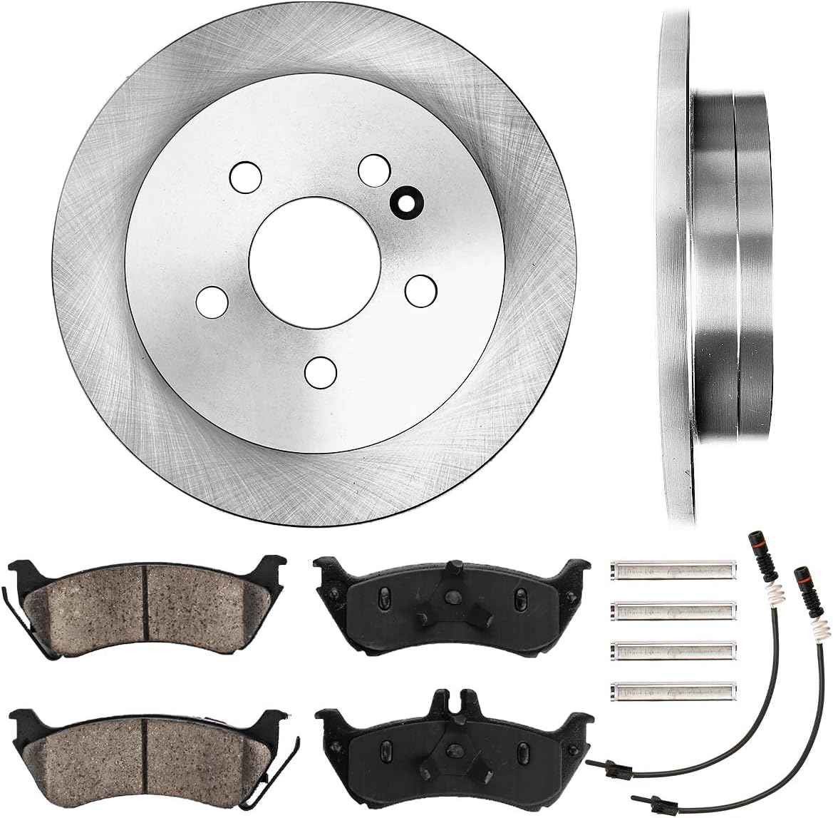 5 Lug Brake Disc Rotors with Ceramic Brake Pads C7743