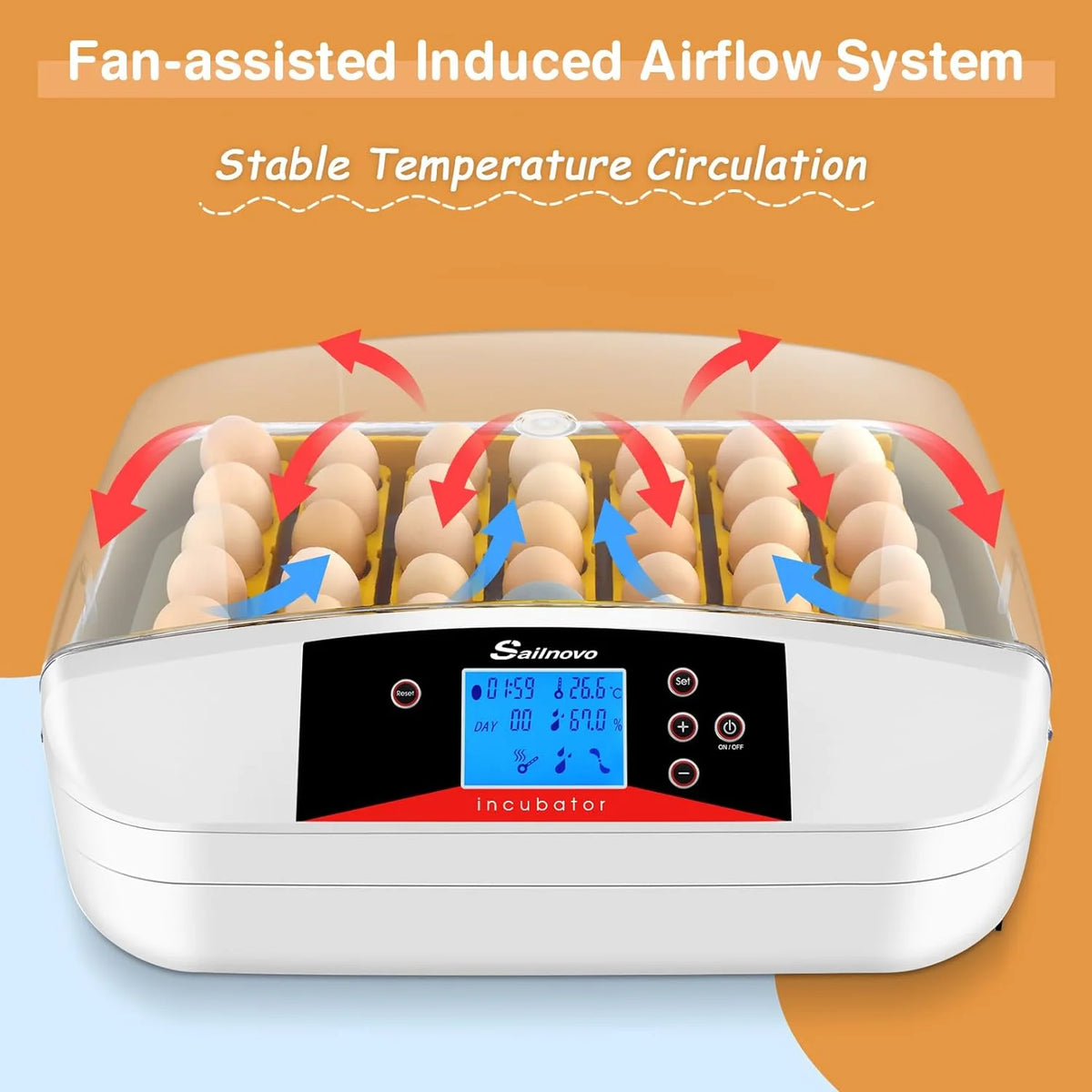 Automatic Egg Incubator with 42 Hatching Chicks D208845