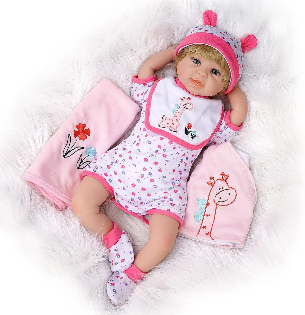 22 Inch Realistic Silicone Reborn Baby Doll with Accessories I936736