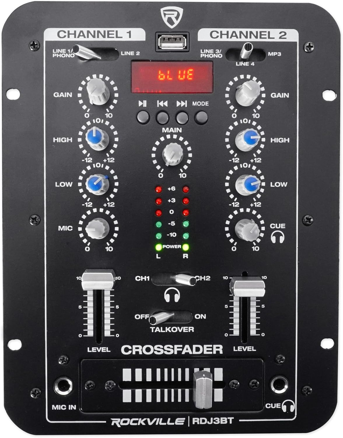 2 Channel DJ Mixer with USB, Bluetooth I652005
