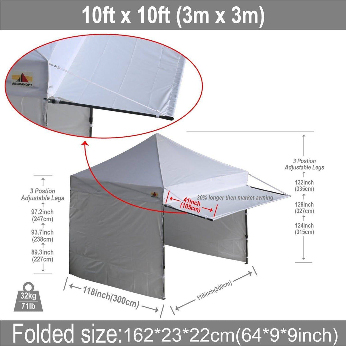 Pop-Up Canopy Tent 10 x 10 O1030