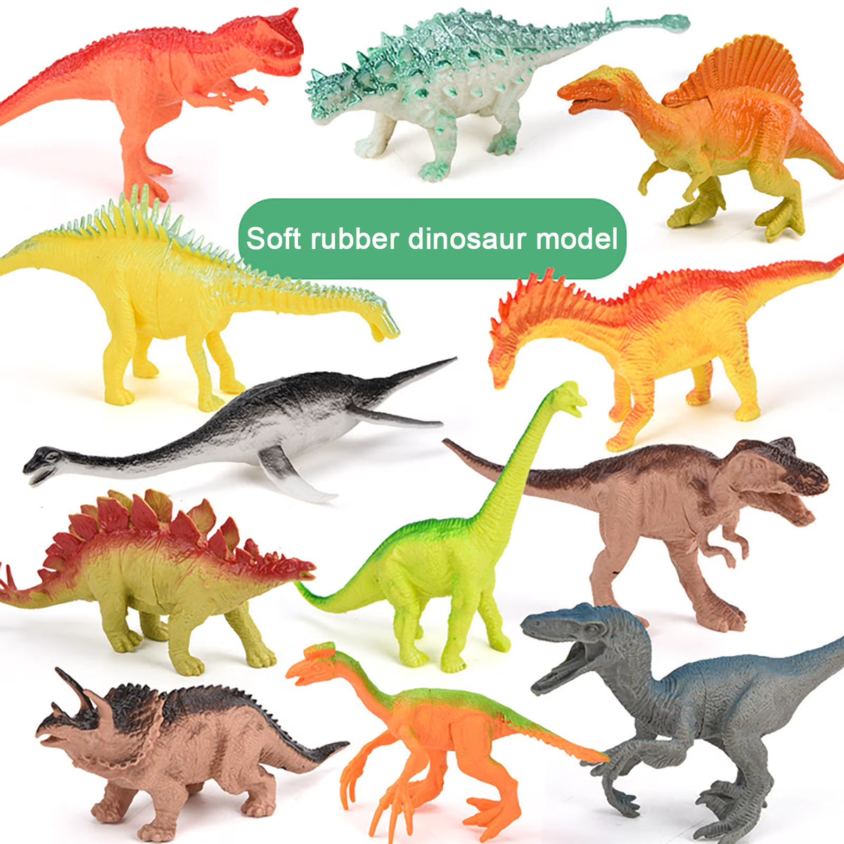 12pcs Large Dinosaur Action Figures Toys H282