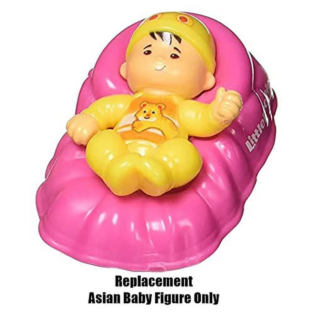 Replacement Asian Baby Figure with Pink Basket and Yellow Outfit Q441058