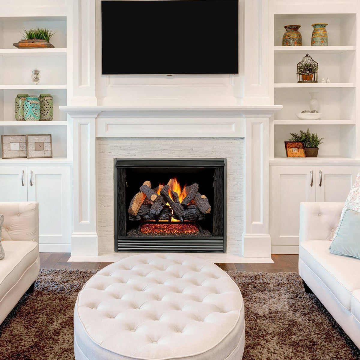 Vented Natural Gas Fireplace Log Set, 55,000 BTU, 24 inch M24524