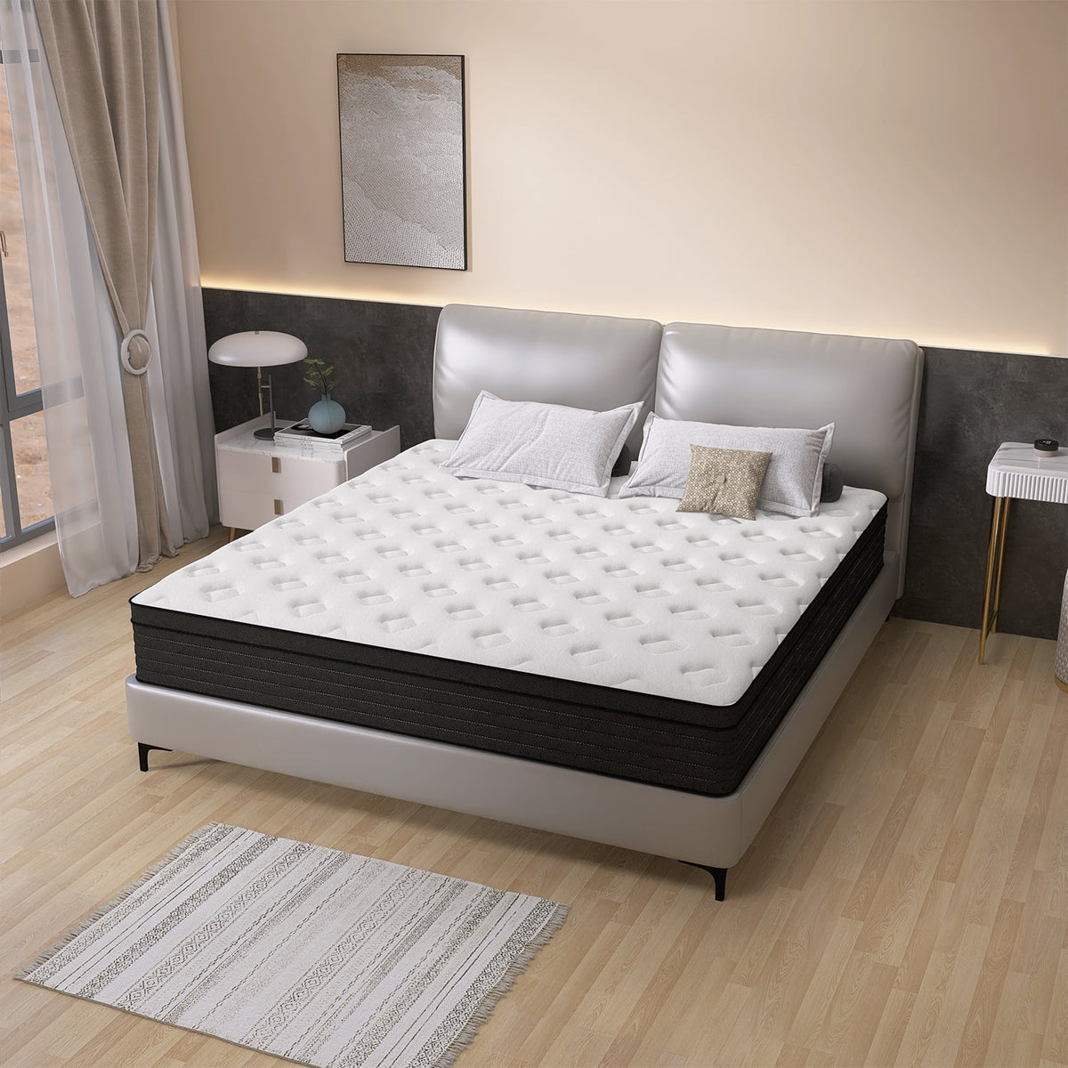 Queen 14 Inch Memory Foam Pocket Spring Mattress X527