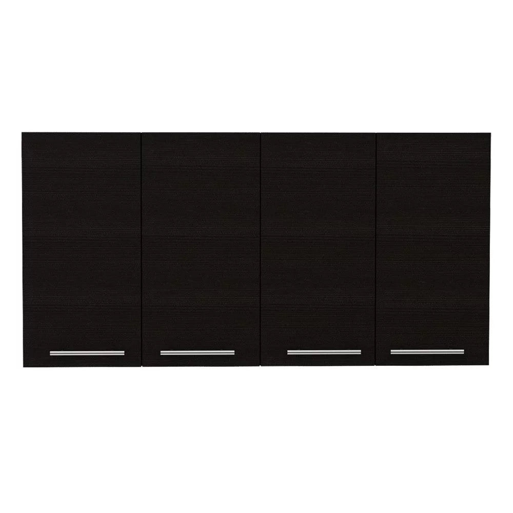 Black Wengue Finish Four Doors Kitchen Cabinet C32655