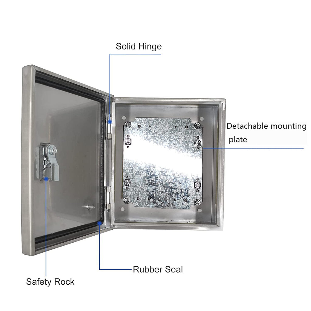 201 Stainless Steel IP65 Waterproof Junction Box with Lock N7945