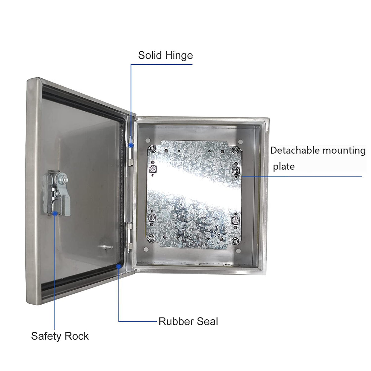201 Stainless Steel IP65 Waterproof Junction Box with Lock N7945