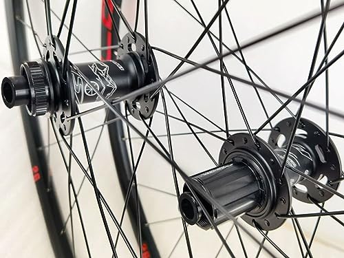 26" Mountain Bike Wheelset Center-Locking Disc Brakes Rims Sealed Bearing Hubs Thru Axle Wheel Set D92080