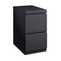 2 Drawer Vertical Mobile File Cabinet Black T90901