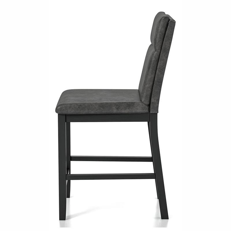 Gray Wood Counter Height Dining Chair (Set of 2) D8252