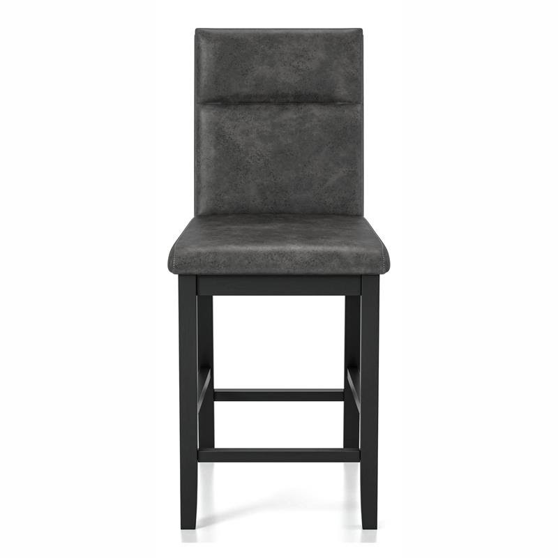 Gray Wood Counter Height Dining Chair (Set of 2) D8252