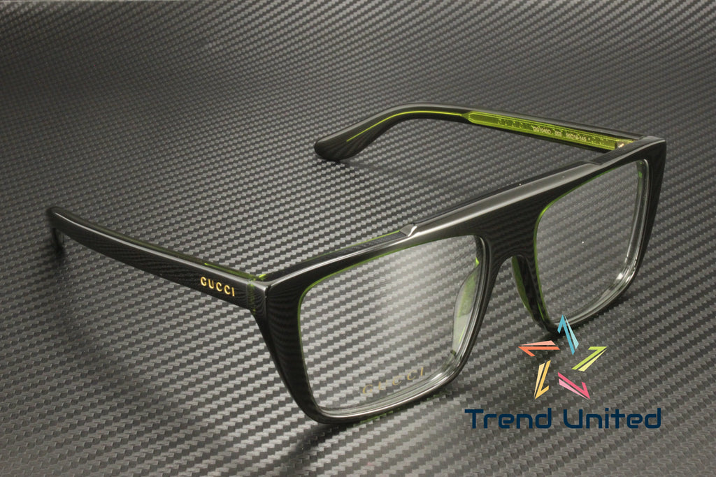 Black Rectangular 56 mm Eyeglasses B498