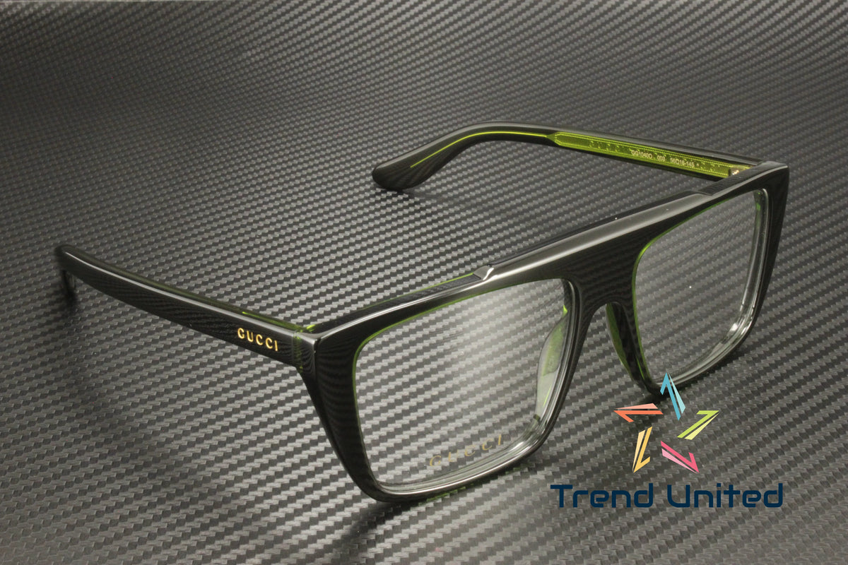 Black Rectangular 56 mm Eyeglasses B498